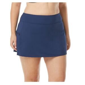 Beach House Plus Size Emma Swim Skort Navy Blue 22W NWT